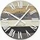 Oldtown Clocks 24 Wooden MultiColor Maritime Coastal Beach Large Roman Wall Clock Grey 24 inch