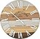 Oldtown Clocks 24 Wooden MultiColor Maritime Coastal Beach Large Roman Wall Clock Wood 24 inch