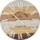 Oldtown Clocks 24 Wooden MultiColor Maritime Coastal Beach Large Roman Wall Clock Wood 24 inch
