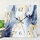 ArtSocket Blue Golden Marble Wooden Wall Clock Silent NonTicking Gold Geometric Abstract Square Wall Clocks Decor for Home Kitchen Living Room Office Battery Operated12 Inch