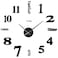 AILILIFE 2028 Inch DIY Wall Clock 3D Frameless Silent NonTicking Modern Battery Operated Wall Clocks for Living Room Bedroom Office and Home Decoration Black