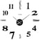 AILILIFE 2028 Inch DIY Wall Clock 3D Frameless Silent NonTicking Modern Battery Operated Wall Clocks for Living Room Bedroom Office and Home Decoration Black