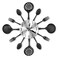 CIGERA 14 Inch Cutlery Kitchen Wall Clocks with Fork and Spoon Dial Silent Clock Movement and Battery Operated Great Wall Decor and Nice Housewarming Gifts