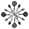 CIGERA 14 Inch Cutlery Kitchen Wall Clocks with Fork and Spoon Dial Silent Clock Movement and Battery Operated Great Wall Decor and Nice Housewarming Gifts