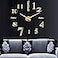CUGBO DIY Wall Clock Modern Large 3D Frameless Wall Clock Mirror Stickers Decor Home Office Living Room Bedroom Coffee Hall Bar Wall DecorationGold