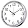 SIN&MI SINMI Wall Clock Metal Frame Glass Cover NonTicking Number Quartz Wall Clock 12inch Modern Quartz Design Decorative IndoorKitchen Silver