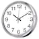 SIN&MI SINMI Wall Clock Metal Frame Glass Cover NonTicking Number Quartz Wall Clock 12inch Modern Quartz Design Decorative IndoorKitchen Silver