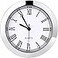 Hicarer 112 Inch 37 mm Round Quartz Clock Insert with Roman Numerals Fit 35 mm Diameter Hole Silver Bezel