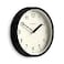 JONES CLOCKS Spin wall Clock Small Modern Round Clock 8 inch Black Easy to Read Numbers Ideal for Kitchen Office Childrens Room or Any Small Space
