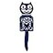 Kit Cat KitCat Klock Limited Edition Galaxy Blue with Pearl Necklace Eyelashes Cat Clock Moving Eyes and Tail Battery Operated Wall Clock Made in USA