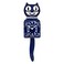 Kit Cat KitCat Klock Limited Edition Galaxy Blue with Pearl Necklace Eyelashes Cat Clock Moving Eyes and Tail Battery Operated Wall Clock Made in USA