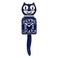 Kit Cat KitCat Klock Limited Edition Galaxy Blue with Pearl Necklace Eyelashes Cat Clock Moving Eyes and Tail Battery Operated Wall Clock Made in USA
