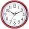 Bernhard Products Red Wall Clock 8 Retro Kitchen Silent NonTicking Quality Quartz Battery Operated Round Clock for Office Classroom Bedroom Bathroom Easy to Read
