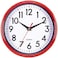 Bernhard Products Red Wall Clock 8 Retro Kitchen Silent NonTicking Quality Quartz Battery Operated Round Clock for Office Classroom Bedroom Bathroom Easy to Read