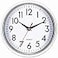 Bernhard Products White Wall Clock 8 Inch Retro Kitchen Silent NonTicking Quality Quartz Battery Operated Clock for HomeOfficeClassroomBathroomNursery Room Easy to Read