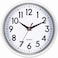 Bernhard Products White Wall Clock 8 Inch Retro Kitchen Silent NonTicking Quality Quartz Battery Operated Clock for HomeOfficeClassroomBathroomNursery Room Easy to Read