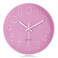 Lafocuse 12 Inch Pink Wall Clock Battery Operated for Kitchen Living Room Silent Kids Analog Clock for Girls Bedroom Pink Home Dcor