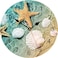 TAHEAT 8 Inch Coastal Seashell Starfish Wall Clock Accurate Decorative Clocks Silent Non Ticking Easy to Read Wall Clock for BedroomLiving RoomKitchen