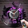 Timethink Cabin Deer Wall Clock with 7 Colors Changing 12 Inch Deer Hunting Clock Silent Battery Operated Forest Wildlife Mountain Lodge Elk Rustic Farmhouse Wall Watch Clock for Man Cave