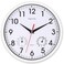 Vigorwise Wall Clock Sweep Silent Movement Accurate Clocks with Temperature Humidity Decorative for KitchenLiving RoomBedroomOfficeSchoolClassroom White 10 inch