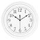 Topkey Silent Wall Clock Kitchen 9 Inch Retro NonTicking Decorative Bedroom Office Wall Clock White