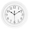 Topkey Silent Wall Clock Kitchen 9 Inch Retro NonTicking Decorative Bedroom Office Wall Clock White