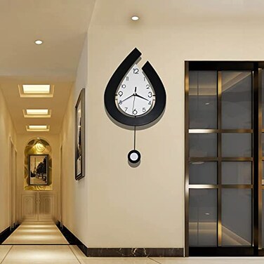 SHUNZY Decorative Wall Clocks for Living Room Decor Large Modern Wall Clocks with Pendulum Battery Operated for Bedroom Office Kitchen Home 268 inch Big Silent Non Ticking