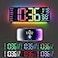 YISILE 13 Digital Wall Clock with Night Light8 RGB ColorDual Alarms with Large Display Dimmer Auto DST Voice Control Auto Time SyncRemote Control for Living Room BedroomGift for All Ages