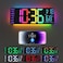 YISILE 13 Digital Wall Clock with Night Light8 RGB ColorDual Alarms with Large Display Dimmer Auto DST Voice Control Auto Time SyncRemote Control for Living Room BedroomGift for All Ages