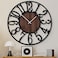 1st owned Wall Clock for Living Room 16 Silent Non TickingBattery OperatedBlack Metal Antique Wood Clocks for FarmhouseDining RoomBedroomKitchen Clock Wall Decor Arabic Numerals