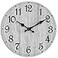 HYLANDA Wall Clock Rustic Wall Clocks Battery Operated Silent Non Ticking Country Round Wooden Clocks Farmhous Wall Decorative for Kitchen Bathroom Living Room Gray 8 Inch