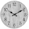 HYLANDA Wall Clock Rustic Wall Clocks Battery Operated Silent Non Ticking Country Round Wooden Clocks Farmhous Wall Decorative for Kitchen Bathroom Living Room Gray 8 Inch