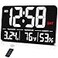 MASHI Digital Clock13 Large Display Digital Wall Clock Adjustable Brightness Calendar Clock with Day and DateDSTAlarmsHumidity Temperature for Desk Wall Mounted for Elderly