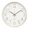 bakbrand Wall Clock NonTicking Silent Modern Simple Style Round Decor Clock Stereoscopic Dial Quartz Wall Clocks for HomeOfficeSchoolLiving RoomBedroomKitchen Gold 8inch