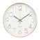 bakbrand Wall Clock NonTicking Silent Modern Simple Style Round Decor Clock Stereoscopic Dial Quartz Wall Clocks for HomeOfficeSchoolLiving RoomBedroomKitchen Gold 8inch