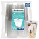 Freshware Plastic Cups 20 oz 100PCS Disposable Tumblers for Iced Coffee Smoothie Milkshake Cold Drinks