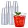 Turbo Bee 100 Pack 9oz Clear Plastic CupsDisposable Crystal Drinking CupsPET Plastic Party Cups for WineJuiceIced Coffee and Cold Drinks