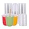 JAYEEY 17 oz Disposable Clear Plastic Cups With Flat Lids Perfect for Cold Drinks Coffee Smoothie Dessert Cups 50 Pack