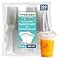 Freshware Clear Plastic Cups with Strawless Sip Lids 100 Cups 12 oz Disposable Tumblers for Iced Coffee Smoothie Milkshake Cold Drinks