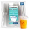 Freshware Clear Plastic Cups with Strawless Sip Lids 100 Cups 12 oz Disposable Tumblers for Iced Coffee Smoothie Milkshake Cold Drinks