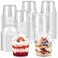 Kucoele 9 OZ Clear Plastic Cups with Dome Lids 100 Pack