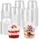 Kucoele 9 OZ Clear Plastic Cups with Dome Lids 100 Pack