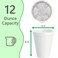 Mr Miracle 12 OZ Foam Cups for Hot Cold Drinks USAMade 100Pack Ideal Styrofoam Coffee Cups Insulating ToGo Cups for Soda Tea Juice Sturdy Disposable comparable to Industry standard 12J12