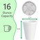 Mr Miracle 16 OZ Foam Cups With Lids for Hot Cold Drinks USAMade 25PackIdeal Styrofoam Coffee Cups Insulating ToGo Cups for Soda Tea Juice Sturdy Disposable comparable to Industry standard 16J16