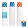 JollyPack 300 Pack 3 oz Disposable Bathroom Paper Cups Small Mouthwash Cups in Orange Blue and Green Great for Candy Biscuits Bathroom Use Parties Picnics and Travel