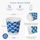 JollyPack 300 Pack 3 oz Disposable Bathroom Paper Cups Small Mouthwash Cups in Orange Blue and Green Great for Candy Biscuits Bathroom Use Parties Picnics and Travel