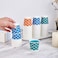 JollyPack 300 Pack 3 oz Disposable Bathroom Paper Cups Small Mouthwash Cups in Orange Blue and Green Great for Candy Biscuits Bathroom Use Parties Picnics and Travel