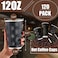 Lamosi 12 oz Disposable Coffee Cups 120 Pack Insulated Corrugated Paper Cups 12 oz Kraft Ripple Wall Cups for Hot Beverage or Cold Drinks OfficeHomePartyTravelCafe Black