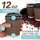 Promora Brown Disposable Coffee Cups With Lids 12 oz Premium Insulated Paper Ripple Cups for Hot Coffee Paper Coffee Cup with Lids 80 Pack