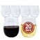 Reli. Reli 20 Pack Disposable Wine Glasses 12 oz Stemless Plastic Wine Glasses for Parties BPAFree Shatterproof Plastic Clear Drinking Party Cups for Cocktails Whiskey Wedding